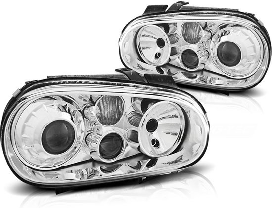 Koplampen VW GOLF 4 09 97-09 03 R32 LOOK CHROOM