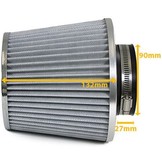 Sport luchtfilter met adapter 60/65 / 70mm carbon