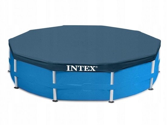 Intex afdekzeil zwembadafdekking 457 cm diameter blauw