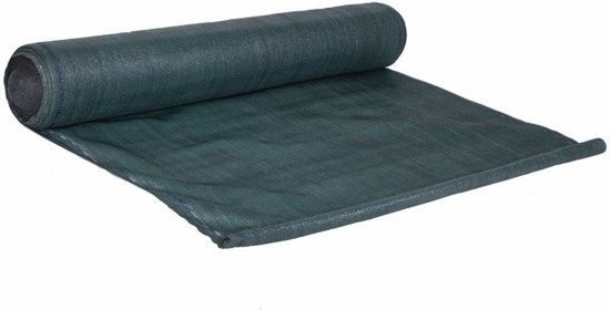 Zichtbreeknet - schaduwnet rol - 62 procent - 1.5 x 50 m - schermgaas zon - privacynet - groen - incl. montageset - tuin