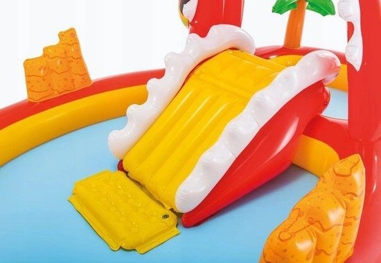 Opblaas peuter zwembad - draken bad - met glijbaan