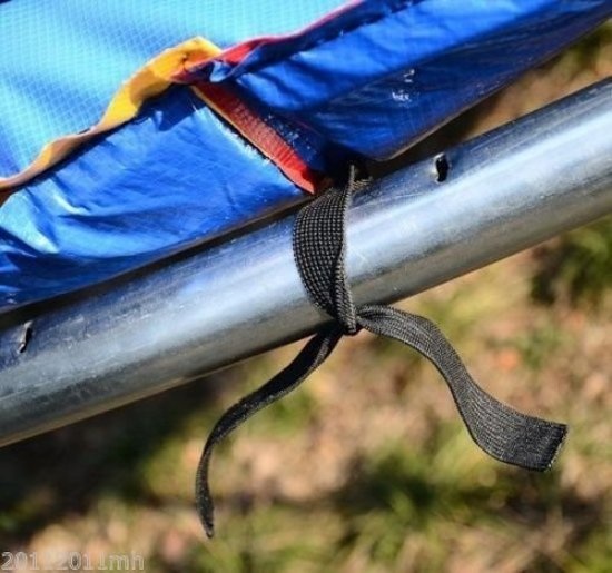 Trampoline rand afdekking 366  blauw randkussen