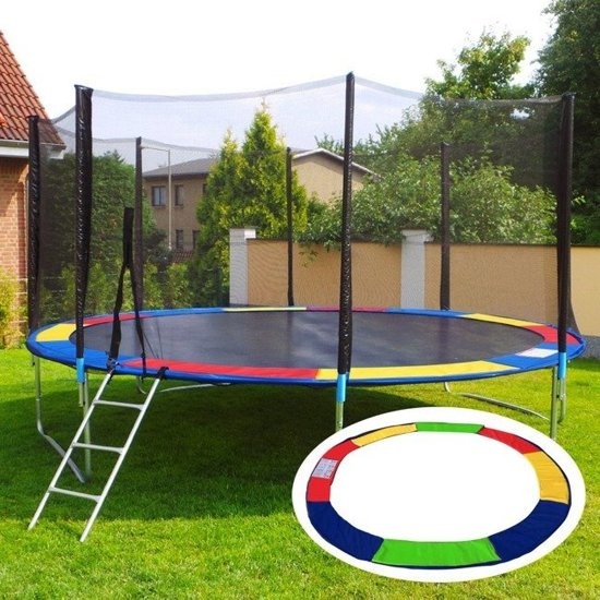Trampoline Rand 366 cm regenboog kleuren