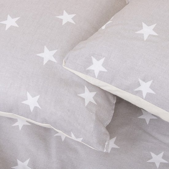 Tipitent kind Wigwam - beige met grijs - 100% katoen - 160x120x100 cm - inclusief 2 kussenhoezen