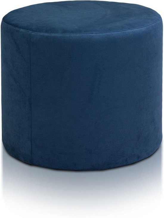 Poef - imperia - pluche - blauw - 43cm x 53cm