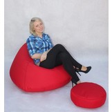 Zitzak Fauteuil XXL rood - Loungestoel Zitkussen Relaxkussen