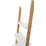 Ladder kast - 5 schappen - wit & bamboe