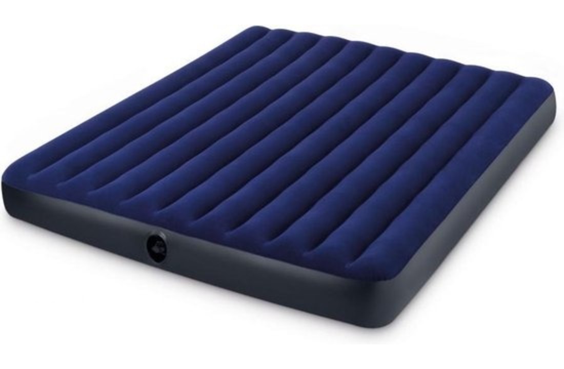 Intex opblaasluchtbed - 203x183x22 cm - blauw