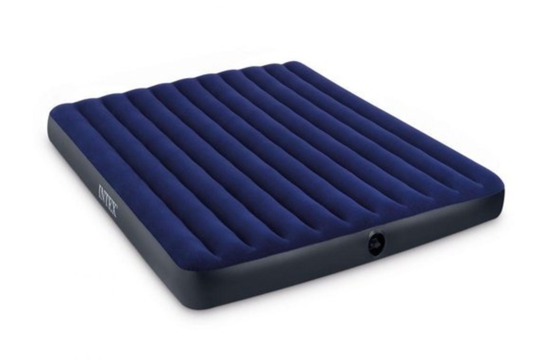 Intex opblaasluchtbed - 203x183x22 cm - blauw