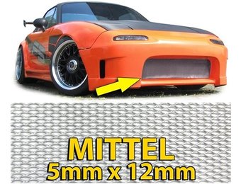 Lichtmetalen honingraatrooster aluminium 150X30cm zilver medium