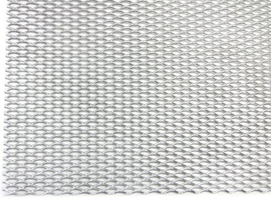 Lichtmetalen honingraatrooster aluminium 150X30cm zilver medium