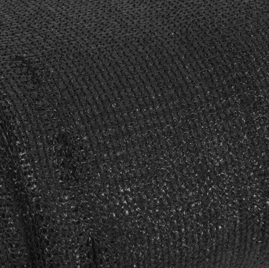 Zichtbreeknet - schaduwnet rol - 90 procent - 1.5 x 50 m - schermgaas zon - privacynet - zwart - incl. montageset - tuin