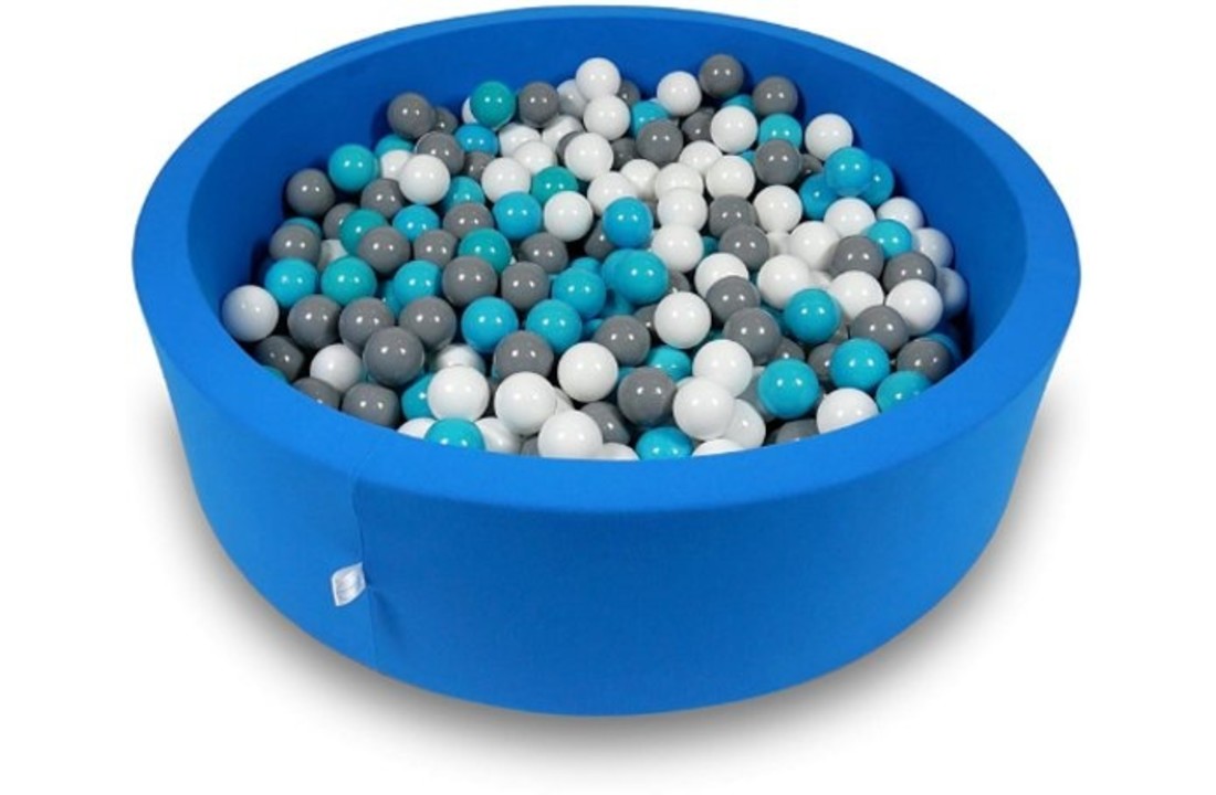Ballenbak - 400 ballen - 115 x 30 cm - ballenbad - rond blauw