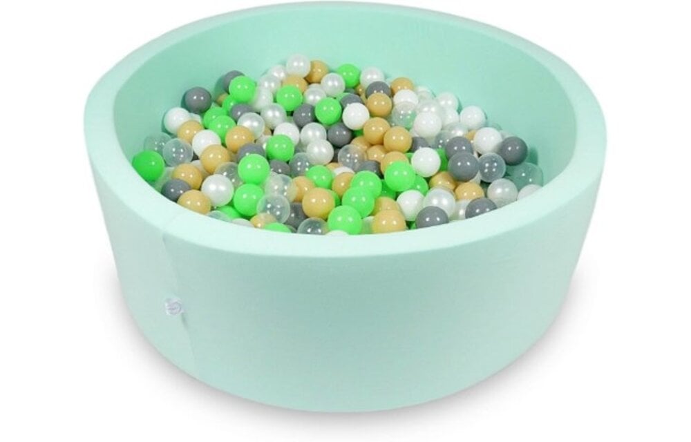 Ballenbak - 500 ballen - 115 x 40 cm - ballenbad - rond mint groen