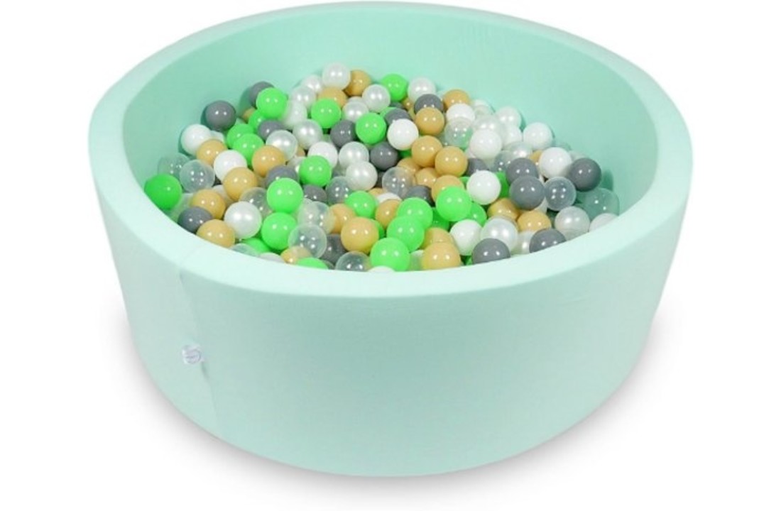 Ballenbak - 500 ballen - 115 x 40 cm - ballenbad - rond mint groen