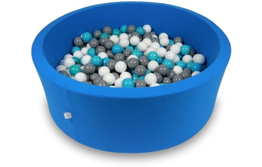 Ballenbak - 500 ballen - 115 x 40 cm - ballenbad - rond blauw