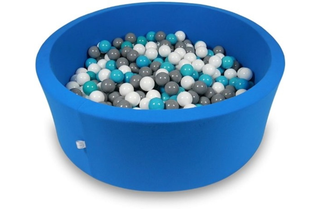 Ballenbak - 500 ballen - 115 x 40 cm - ballenbad - rond blauw