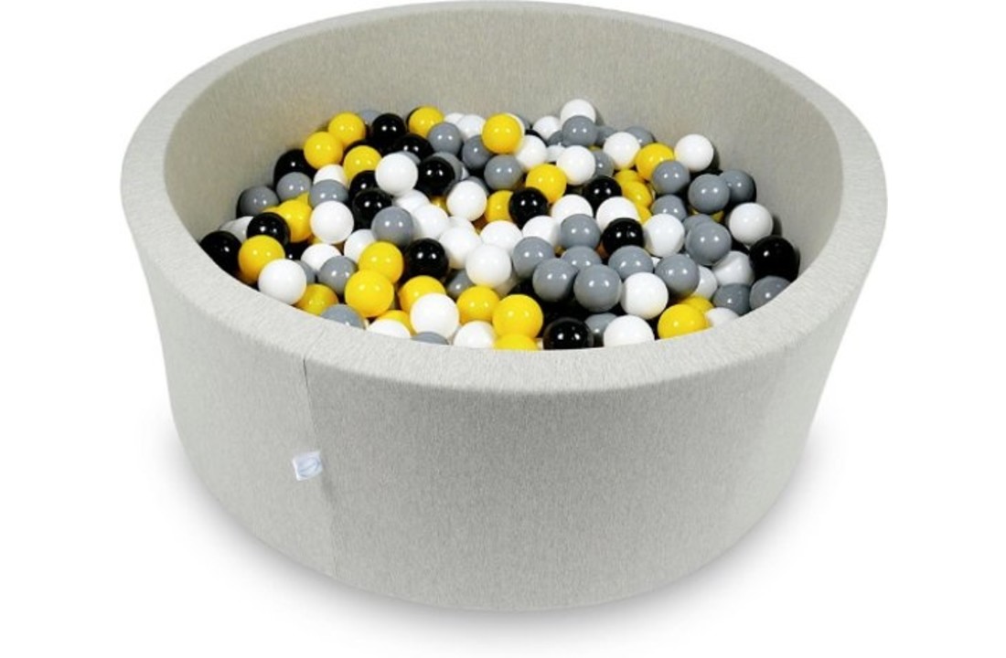 Ballenbak - 500 ballen - 115 x 40 cm - ballenbad - rond licht grijs