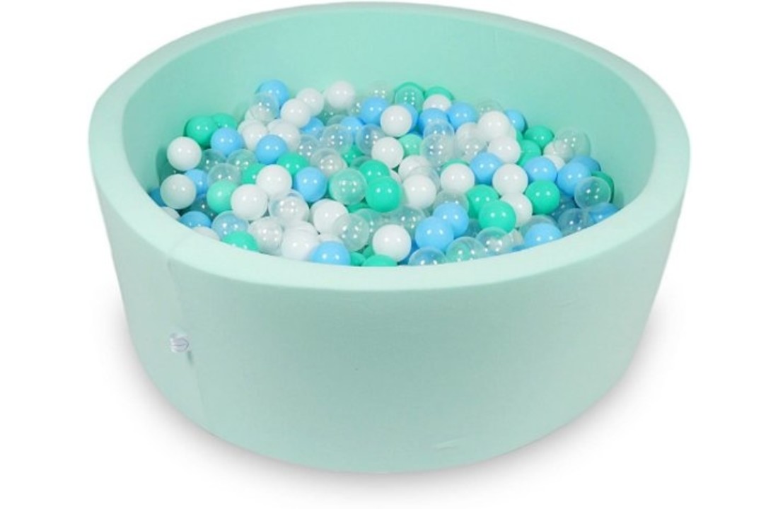 Ballenbak - 500 ballen - 115 x 40 cm - ballenbad - rond mint groen