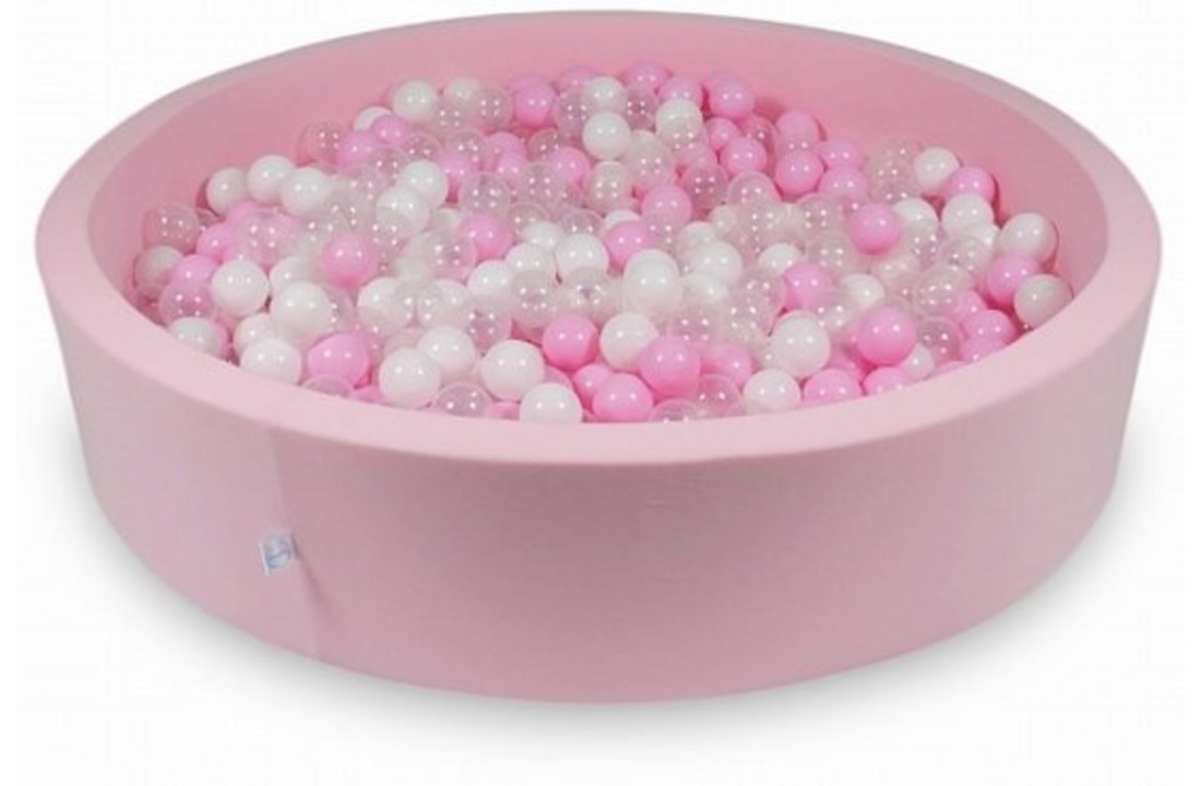Ballenbak - 600 ballen - 130 x 30 cm - ballenbad - rond roze