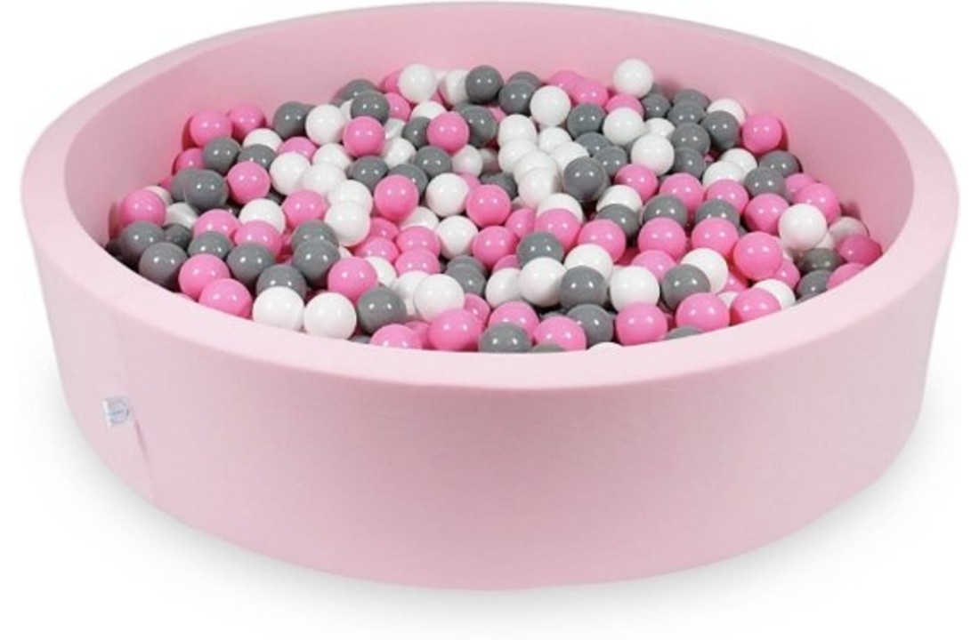 Ballenbak - 600 ballen - 130 x 30 cm - ballenbad - rond roze