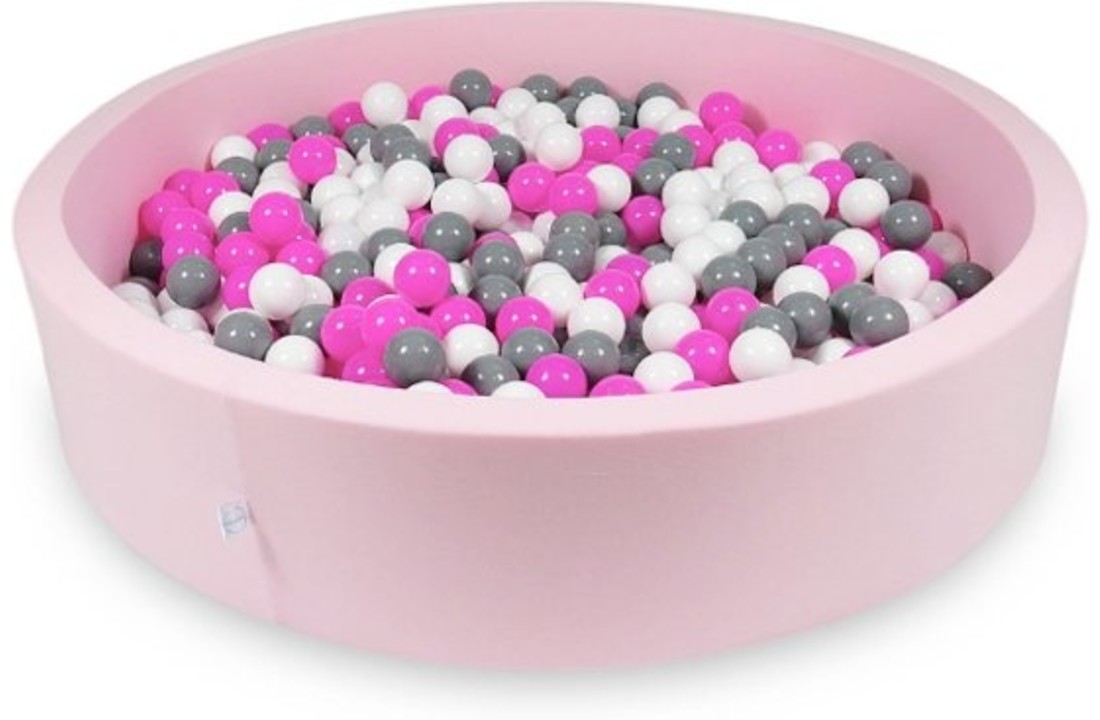 Ballenbak - 600 ballen - 130 x 30 cm - ballenbad - rond roze