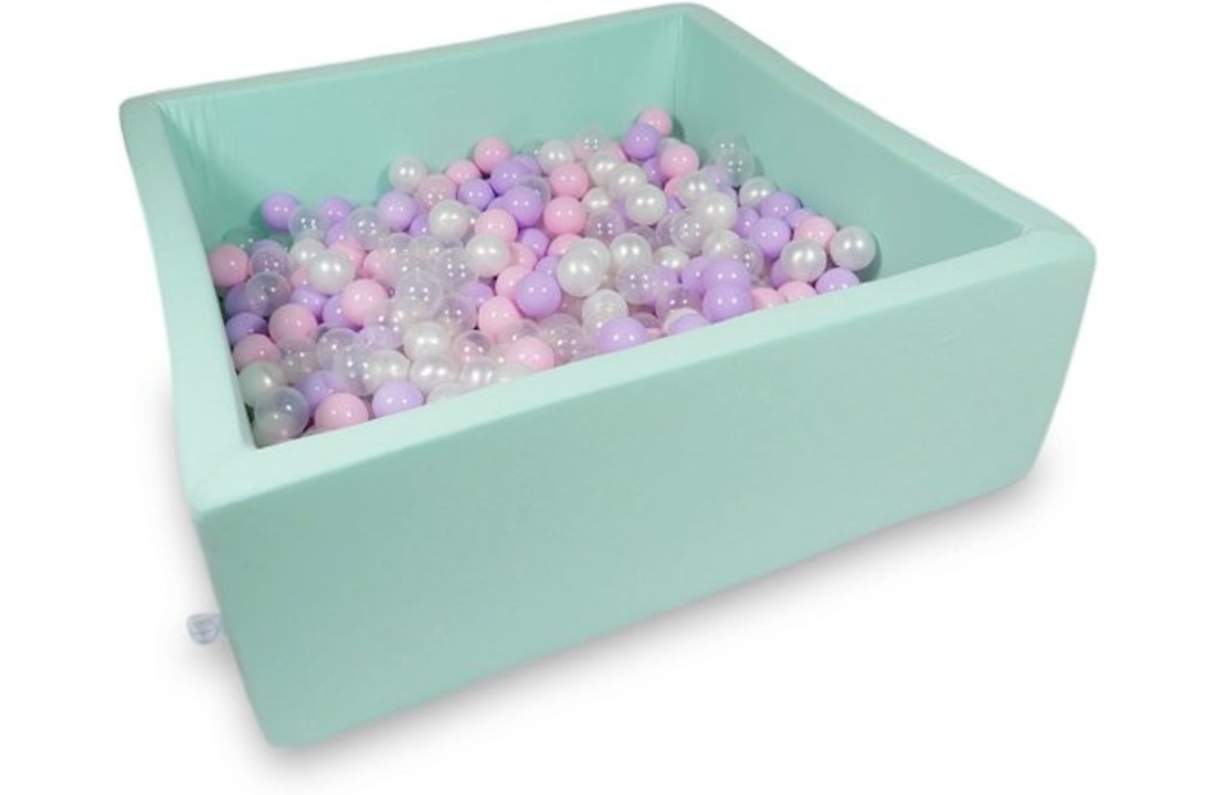 Ballenbak - 600 ballen - 110 x 110 cm - ballenbad - vierkant groen