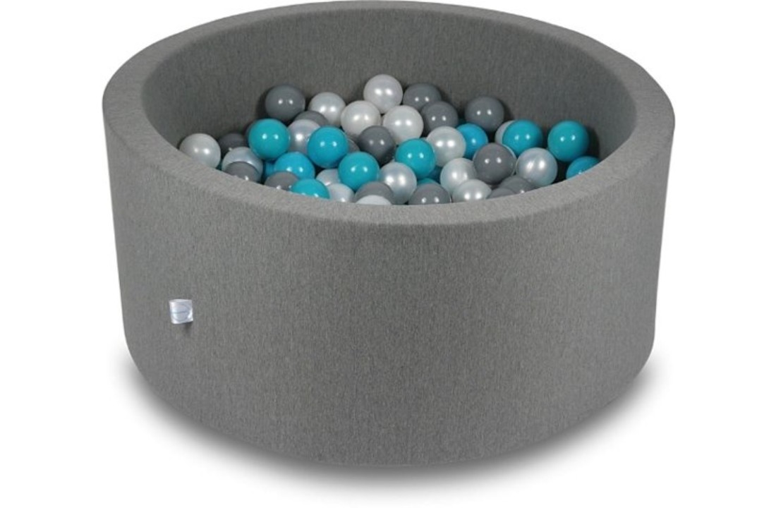 Ballenbak - 300 ballen - 90 x 40 cm - ballenbad - rond donker grijs