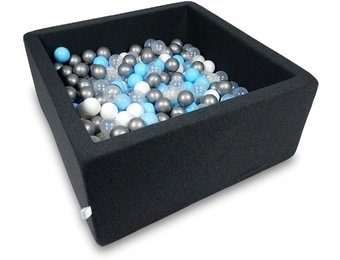 Ballenbak - 400 ballen - 90 x 90 x 40 cm - ballenbad - vierkant zwart