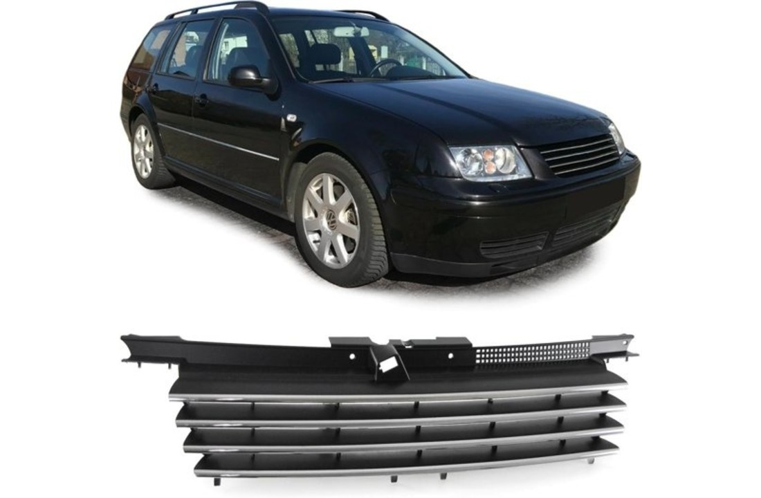 Grill zonder embleem zwart chroom VW Bora 98-05