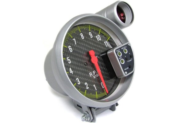 Toerenteller instrument meter Shift Light Carbon 5 inch
