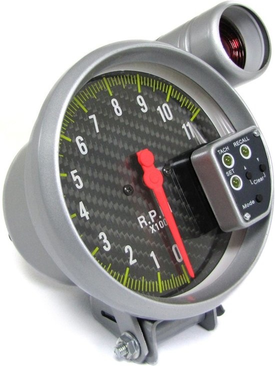 Toerenteller instrument meter Shift Light Carbon 5 inch
