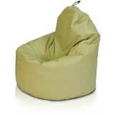 Zitzak fauteuil olijf groen - zitkussen relaxkussen - gevuld - kunstleer