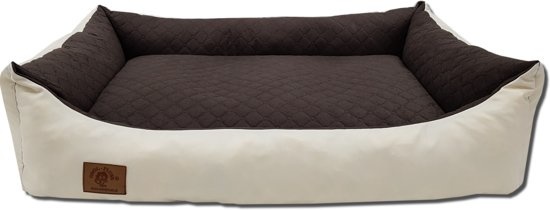 Hondenmand - 100 x 70 cm - wasbare hoes - waterdicht - hondenbed - kussen - beige / bruin
