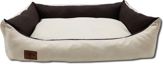 Hondenmand - 100 x 70 cm - wasbare hoes - waterdicht - hondenbed - kussen - beige / bruin