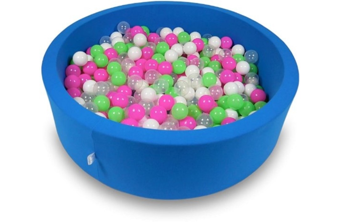 Ballenbak - 400 ballen - 115 x 30 cm - ballenbad - rond blauw