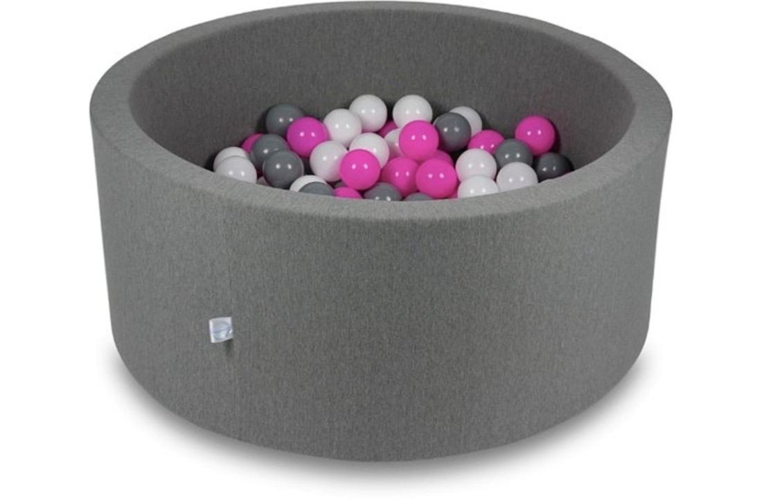 Ballenbak - 300 ballen - 90 x 40 cm - ballenbad - rond donker grijs