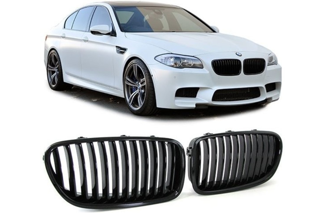 Sportniergrill zwart glanzend geschikt voor BMW 5 Serie F10 F11 Sedan Touring
