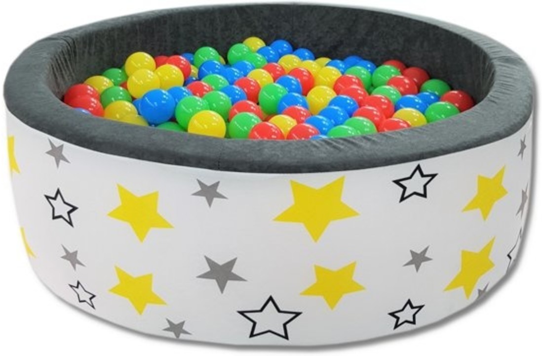 Ballenbak - 300 ballen - 90 x 30 cm - ballenbad - Sterrenpatroon