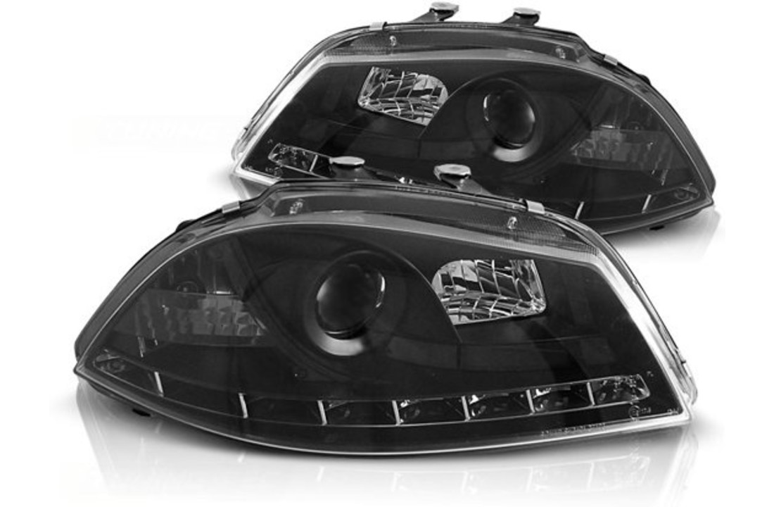 Koplampen met parkeerlicht geschikt voor SEAT IBIZA 6L 04 02-08 ZWART