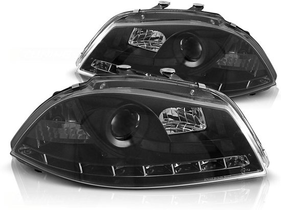 Koplampen met parkeerlicht geschikt voor SEAT IBIZA 6L 04 02-08 ZWART