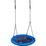 Nestschommel blauw van 600D polyester 95 cm diameter schommel inclusief touwen