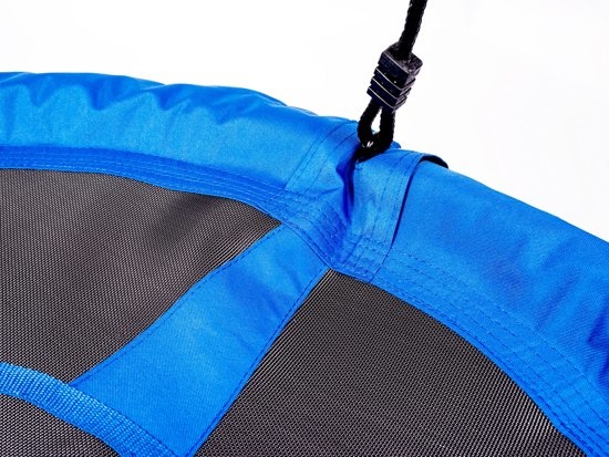 Nestschommel blauw van 600D polyester 95 cm diameter schommel inclusief touwen