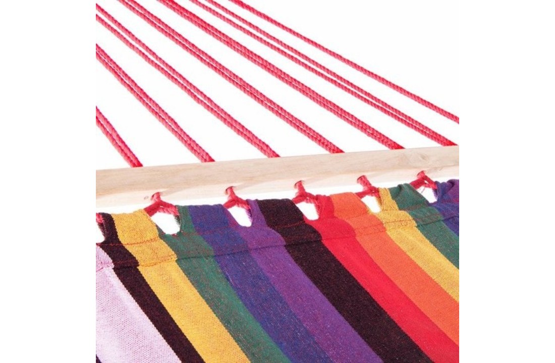 Hangmat regenboog - XL - 200 x 150 cm - tot 200 KG! - buiten