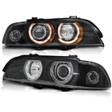 Koplampen Xenon geschikt voor BMW E39 09 95-06 03 ANGEL EYES D2S/H7 ZWART
