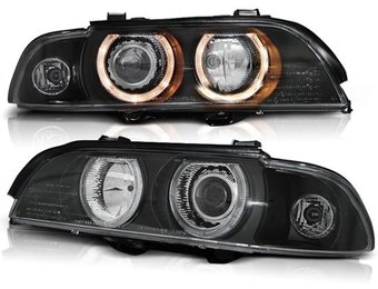 Koplampen Xenon BMW E39 09 95-06 03 ANGEL EYES D2S/H7 ZWART