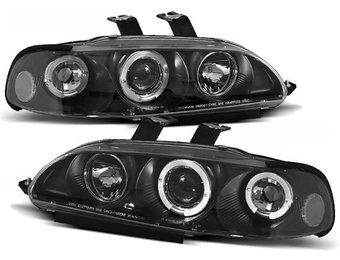 Koplampen dual halo rims HONDA CIVIC 09 91-08 95 4D ANGEL EYES ZWART