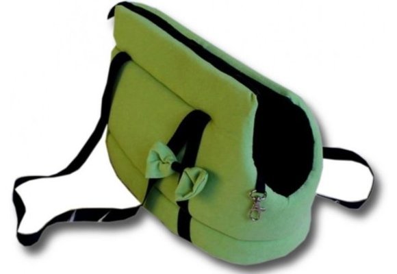 Hondendraagtas - kleine honden - honden transporttas - groen - 36x19x23 cm - stijlvol - schoudertas