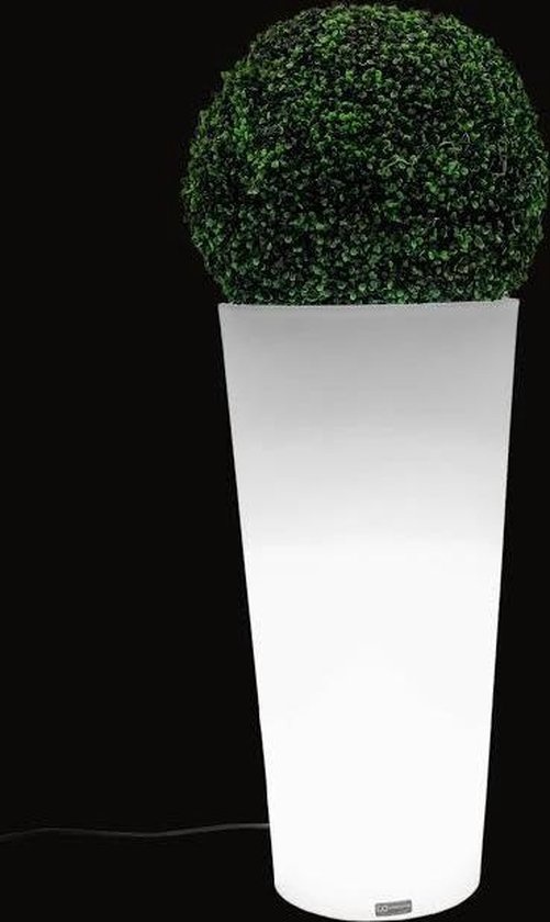 Lichtgevende bloempot - 80 x 40 cm - tapse cilinder vorm