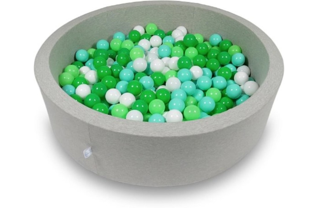 Ballenbak - 400 ballen - 115 x 30 cm - ballenbad - rond grijs